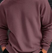 FIRST POSTION Men Round Neck Full Sleeve Cotton Blend Solid Regular Fit Tshirt