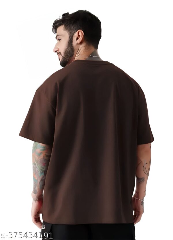 Men's Round Neck Oversized Half Sleeve Cotton Blend Loose Fit Baggy T-Shirt For Men