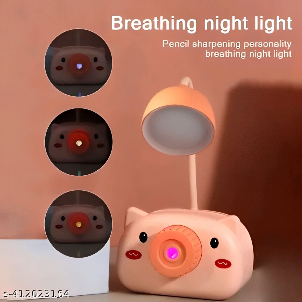 Suank Piggy Theme LED Lamp For Study With Stationery