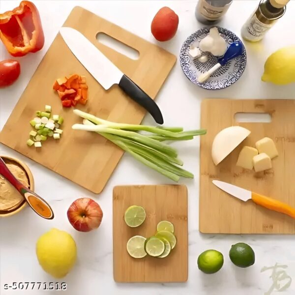 Large Natural Bamboo Wood Chopping Cutting Board for Kitchen Vegetables, Fruits & Cheese, BPA Free