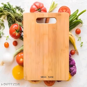 Large Natural Bamboo Wood Chopping Cutting Board for Kitchen Vegetables, Fruits & Cheese, BPA Free