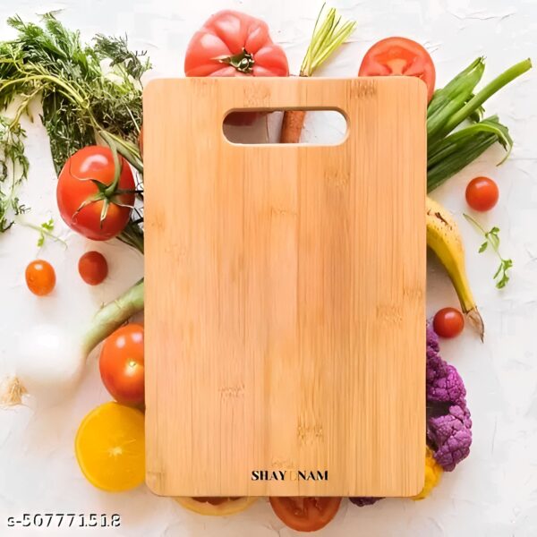 Large Natural Bamboo Wood Chopping Cutting Board for Kitchen Vegetables, Fruits & Cheese, BPA Free