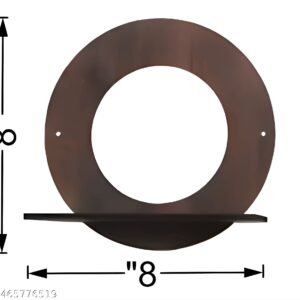 Round Wall Selves MDF (Medium Density Fiber) Wall Shelf  (Number of Shelves - 4, Brown)