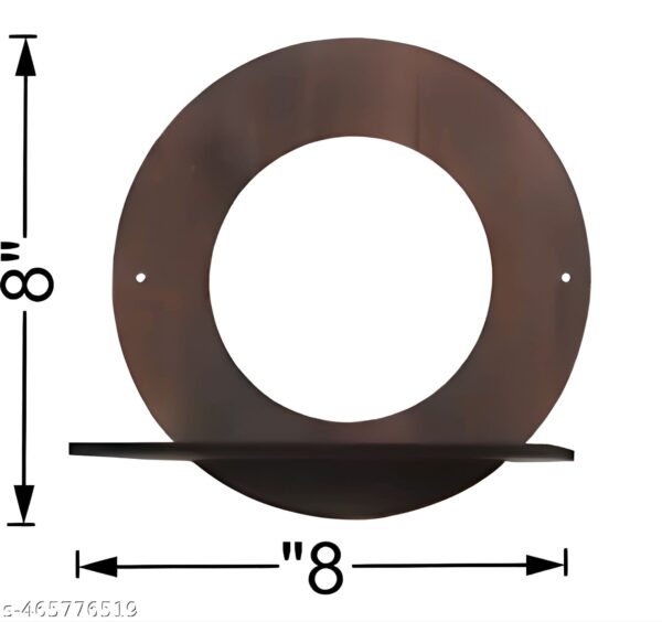 Round Wall Selves MDF (Medium Density Fiber) Wall Shelf (Number of Shelves - 4, Brown)