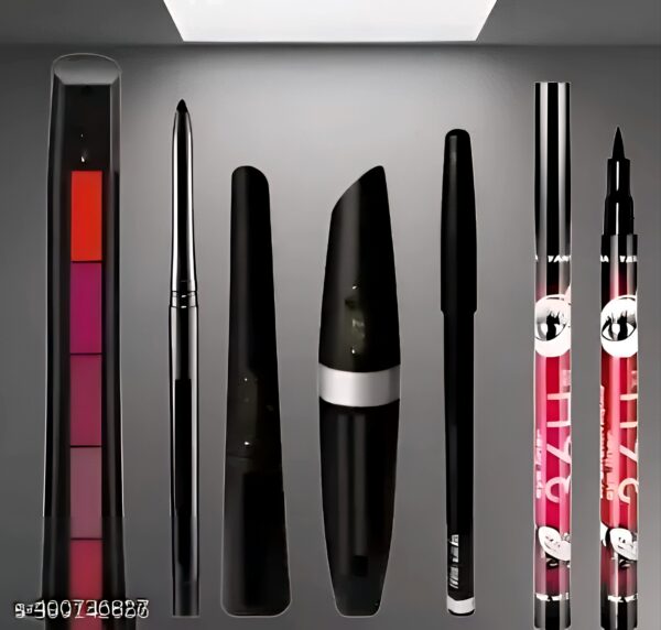 5in1 Red Lipstick with 3in1 Eyeliner Mascara &36h Eyeliner & Kajal