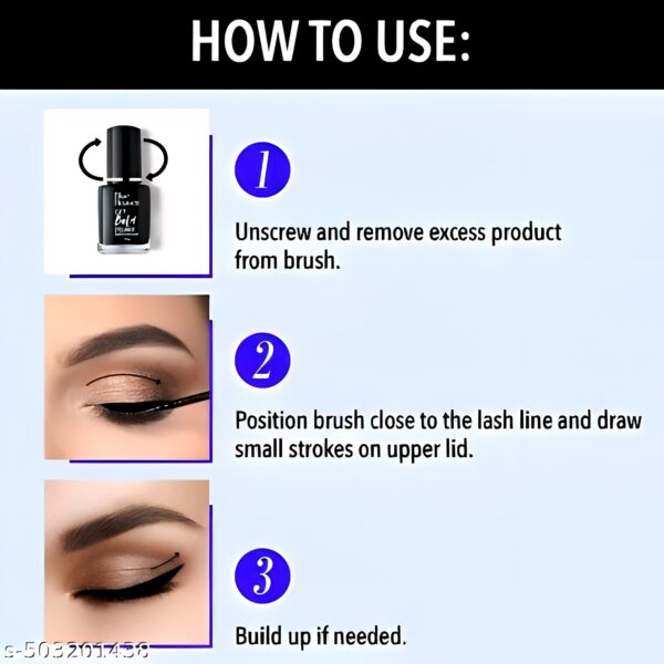 Blue Heaven Get Bold Eyeliner 7Ml Black (Pack of 4)