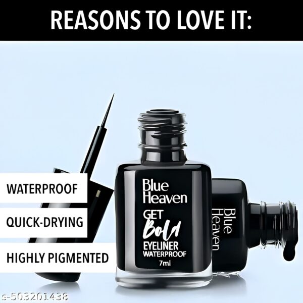 Blue Heaven Get Bold Eyeliner 7Ml Black (Pack of 4)