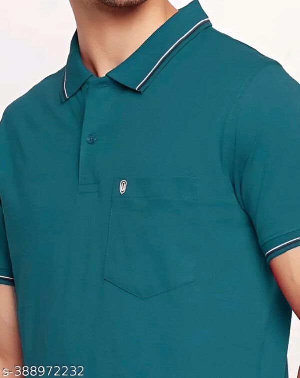 Men's Half Sleeve Solid Polo T-Shirt - Constructed from a Soft Cotton Blend for Unmatched Comfort