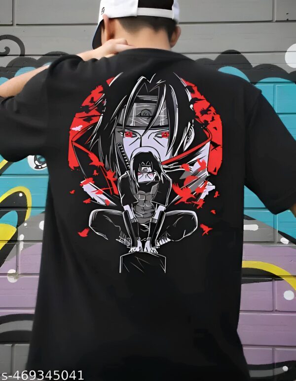 GARMIN Men Cotton Oversize Tshirts - Itachi Uchiha Naruto Manga Anime