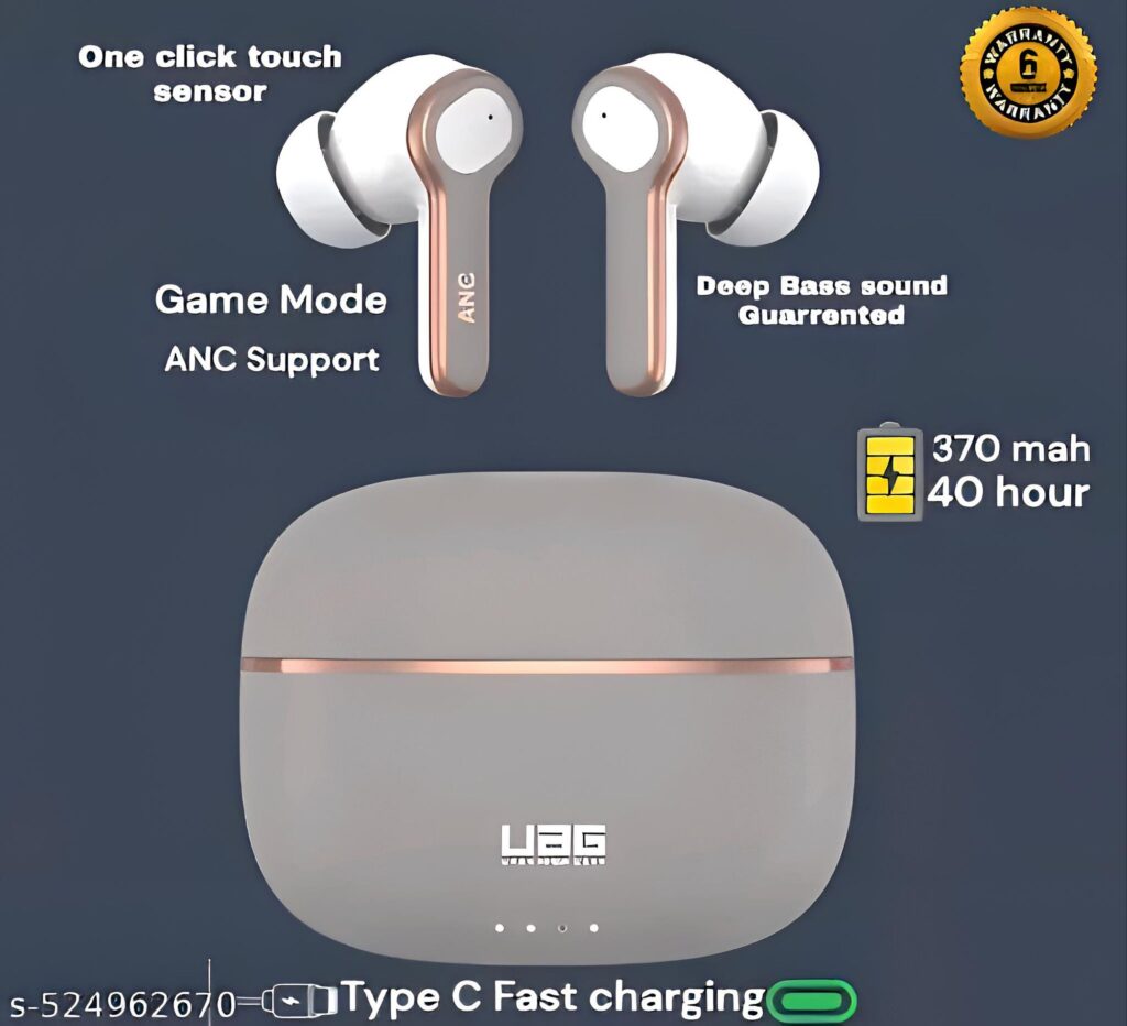 Trendy ANC Gaming earbuds which comes with 50 hour Battery Backup and high Quality Design