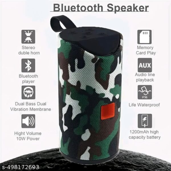 TG-113 Bluetooth Portable Stereo Speaker with Rich Bass Built-in Mic for All Smartphone Device