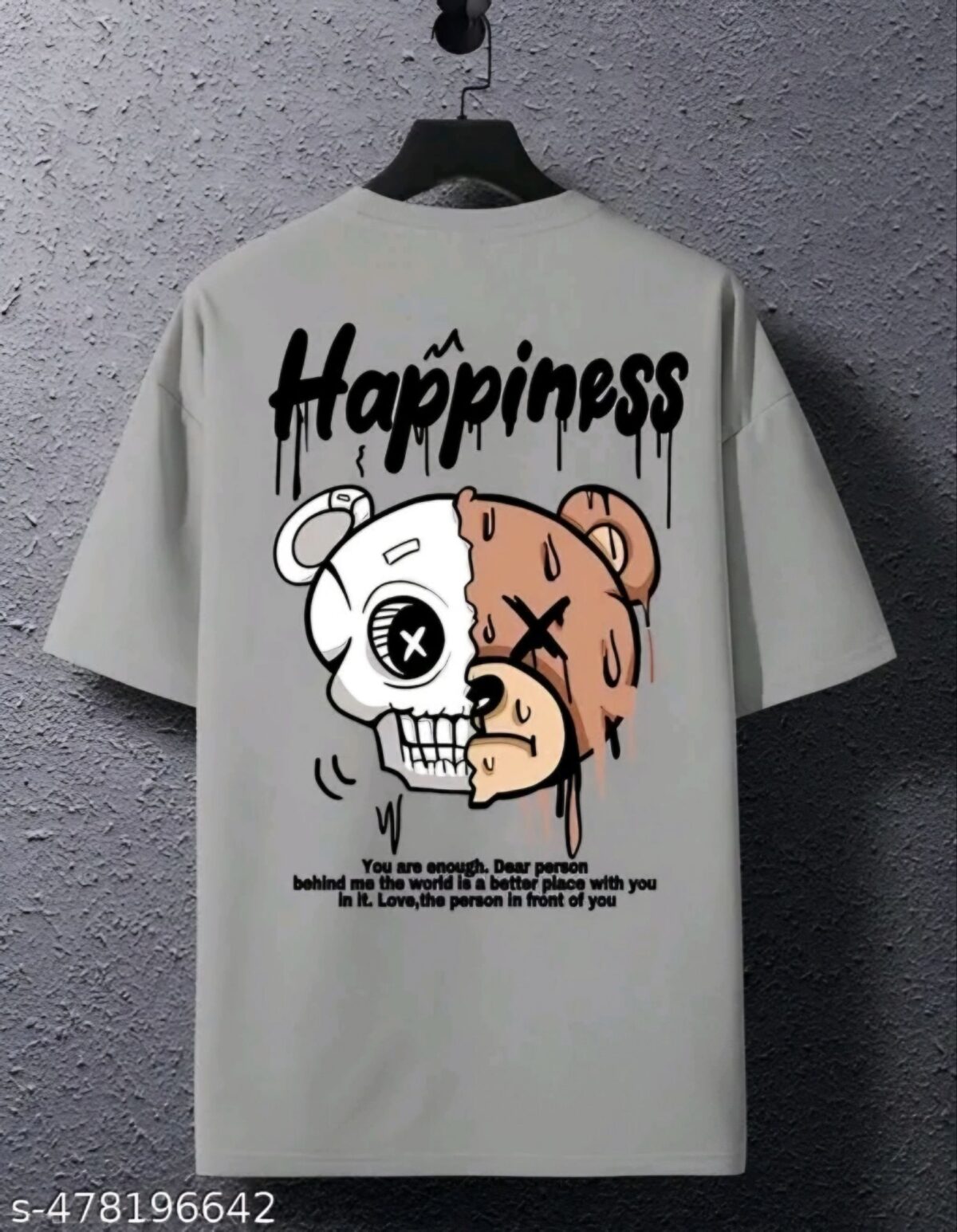 KSHS Men's Drop-Shoulder Tshirt , Graphic Printed Tshirt For Men ,Gym Tshirt For Men