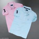 Men's Solid Polo T-Shirt, Casual Wear, Best Quality, Fashion Style In Pack Of 2
