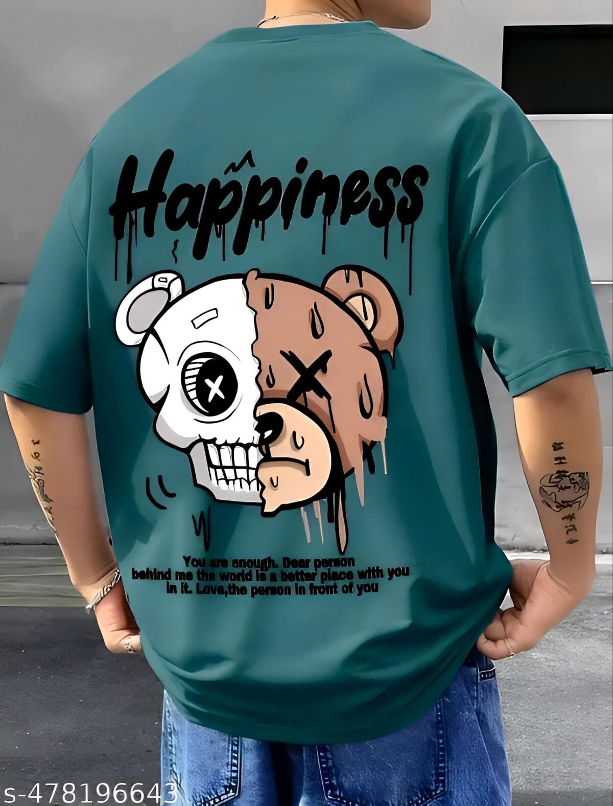 KSHS Men’s Drop-Shoulder Tshirt , Graphic Printed Tshirt For Men ,Gym Tshirt For Men