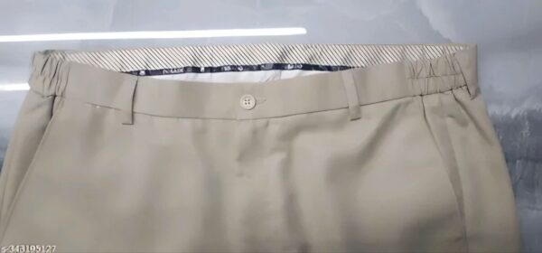 Pesado Men's SMART FLEXI Beige Formal Trousers Pants(ADJUSTABLE WAIST UPTO 2 INCH)
