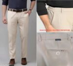 Pesado Men's SMART FLEXI Beige Formal Trousers Pants(ADJUSTABLE WAIST UPTO 2 INCH)