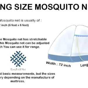 Polyester Foldable ( 6x6 ft ) Double Bed Mosquito Net (MACCHARDANI)