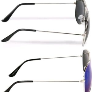 Sunglasses – Silver/Black or Blue Mirror