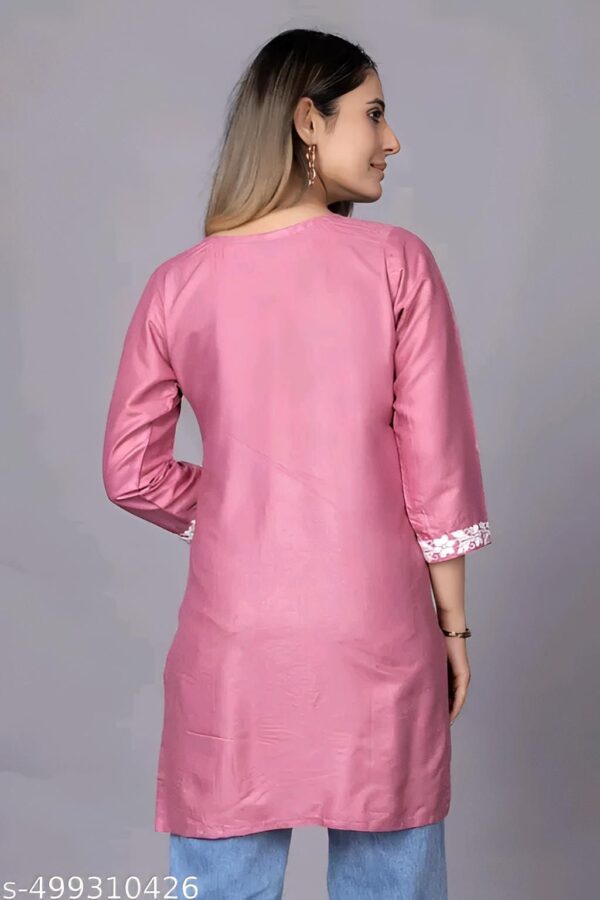 Women Trending Rayon Printed Short Kurta For Women & Girl's