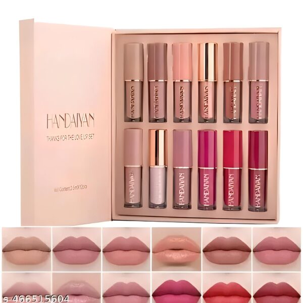 Handiyan Lipstick Set of 12 Pcs – Long Lasting | Waterproof | Matte Finish