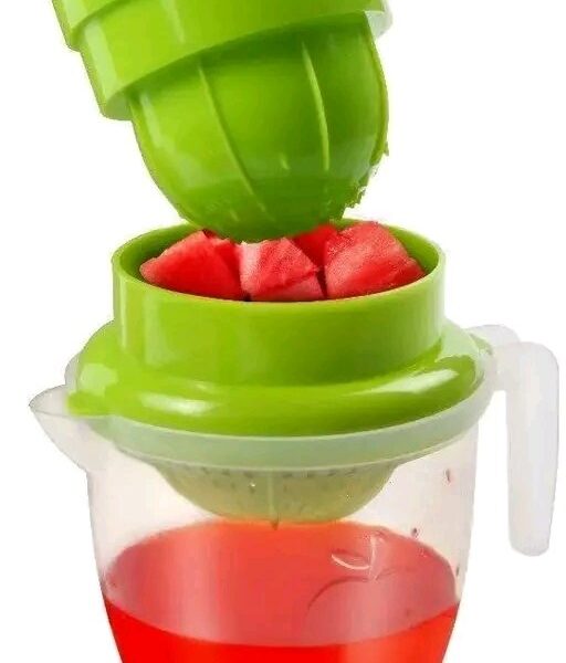 Smartclick Plastic Hand Juicer 2-in-1 Nano Fruit Juicer for Orange & Grapes | Manual Hand Juicer with Strainer and Container | Multi Use Juicer | Suitable for Any Small Place
