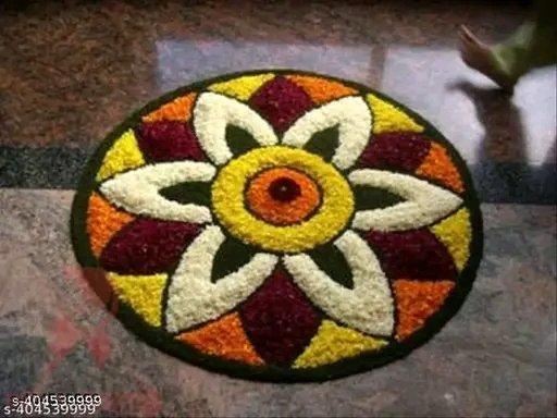 ARYAN HOME DECOR Multicolour Rangoli Doormat